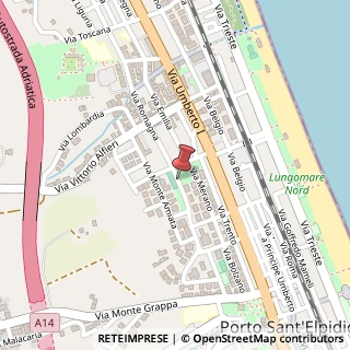 Mappa Via Monte Cervino,  10, 63018 Porto Sant'Elpidio, Fermo (Marche)