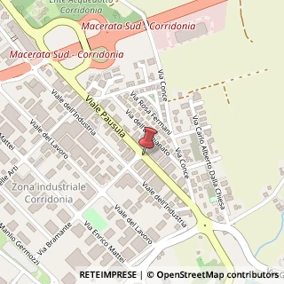 Mappa Viale Pausula, 28, 62014 Zona Industriale MC, Italia, 62014 Corridonia, Macerata (Marche)