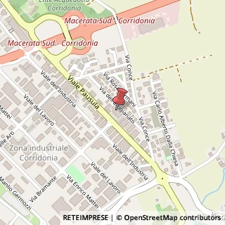 Mappa Via dell'Artigianato, 17, 62014 Corridonia, Macerata (Marche)