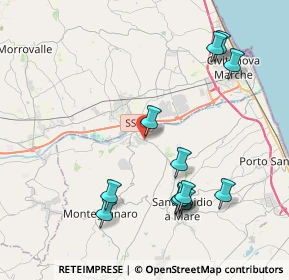 Mappa Via Leonardo da Vinci, 63811 Zona Industriale Brancadoro FM, Italia (4.51583)