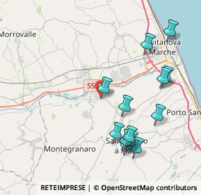 Mappa Via Leonardo da Vinci, 63811 Zona Industriale Brancadoro FM, Italia (4.42231)