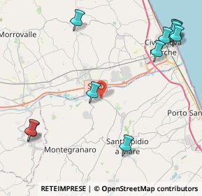 Mappa Via Leonardo da Vinci, 63811 Zona Industriale Brancadoro FM, Italia (5.89)