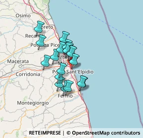 Mappa Via Camillo Benso Conte di Cavour, 63821 Porto Sant'Elpidio FM, Italia (9.49316)