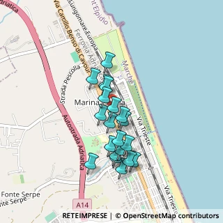 Mappa Via Camillo Benso Conte di Cavour, 63821 Porto Sant'Elpidio FM, Italia (0.3805)
