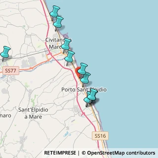 Mappa Via Camillo Benso Conte di Cavour, 63821 Porto Sant'Elpidio FM, Italia (3.73455)