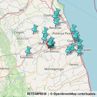 Mappa Vialde dell'Industria, 62014 Corridonia MC, Italia (13.58556)