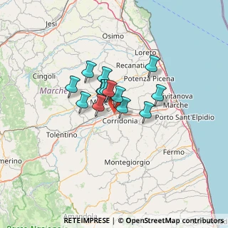 Mappa Vialde dell'Industria, 62014 Corridonia MC, Italia (8.31857)