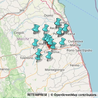 Mappa Vialde dell'Industria, 62014 Corridonia MC, Italia (10.0765)