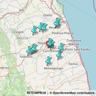Mappa Vialde dell'Industria, 62014 Corridonia MC, Italia (10.73714)