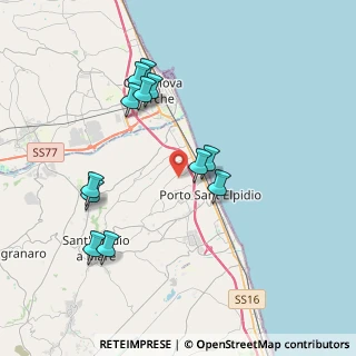 Mappa Via Strada Pescolla, 63821 Porto Sant'Elpidio FM, Italia (3.91417)
