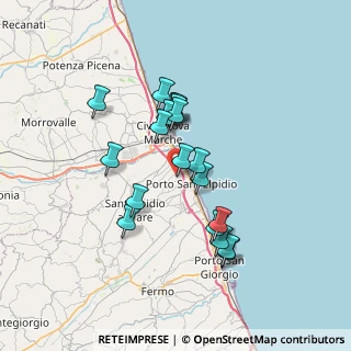 Mappa Via Strada Pescolla, 63821 Porto Sant'Elpidio FM, Italia (6.14474)
