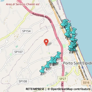 Mappa Via Strada Pescolla, 63821 Porto Sant'Elpidio FM, Italia (1.175)
