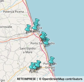 Mappa Via Trentino sud, 63821 Porto Sant'Elpidio FM, Italia (7.03545)