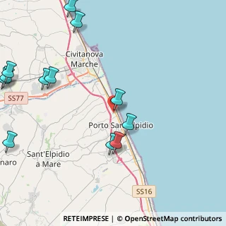 Mappa CAP, 63821 Porto Sant'Elpidio FM, Italia (5.91833)
