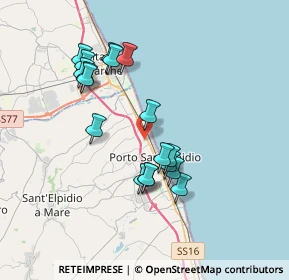Mappa CAP, 63821 Porto Sant'Elpidio FM, Italia (3.44944)
