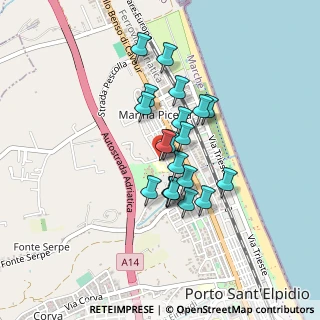 Mappa CAP, 63821 Porto Sant'Elpidio FM, Italia (0.3315)