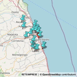 Mappa CAP, 63821 Porto Sant'Elpidio FM, Italia (9.47789)