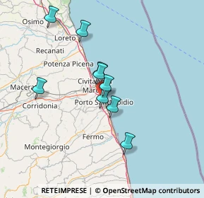 Mappa CAP, 63821 Porto Sant'Elpidio FM, Italia (23.16)