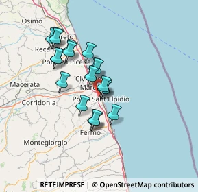 Mappa CAP, 63821 Porto Sant'Elpidio FM, Italia (11.394)