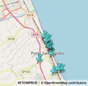 Mappa Via Cavour, 63821 Porto Sant'Elpidio FM, Italia (1.36083)