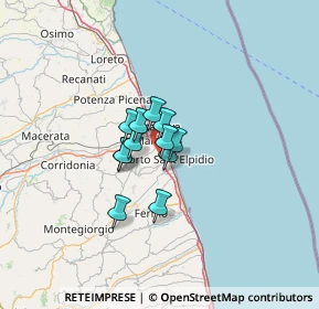 Mappa Via Pescolla, 63821 Porto Sant'Elpidio FM, Italia (6.9975)