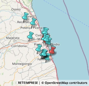 Mappa Via Pescolla, 63821 Porto Sant'Elpidio FM, Italia (9.75059)