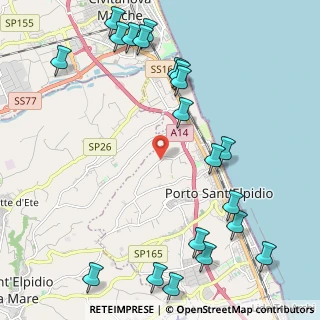 Mappa Via Pescolla, 63821 Porto Sant'Elpidio FM, Italia (2.877)