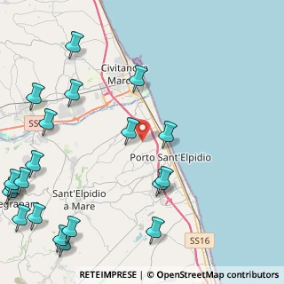 Mappa Via Pescolla, 63821 Porto Sant'Elpidio FM, Italia (6.6035)