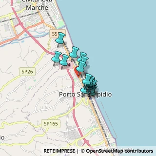 Mappa Via Marche, 63821 Porto Sant'Elpidio FM, Italia (1.01389)