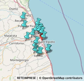 Mappa Via Toscana, 63821 Porto Sant'Elpidio FM, Italia (9.44737)