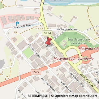 Mappa Viale dell'Industria, 261/A/B, 62014 Corridonia, Macerata (Marche)