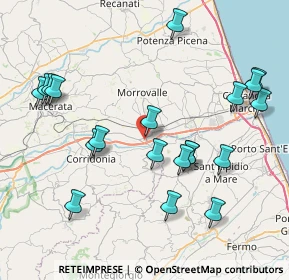 Mappa Via Carlo Goldoni, 62010 Morrovalle MC, Italia (9.14)