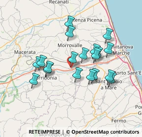 Mappa Via Carlo Goldoni, 62010 Morrovalle MC, Italia (6.45421)