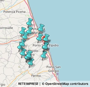 Mappa Via Belgio, 63821 Porto Sant'Elpidio FM, Italia (6.9)