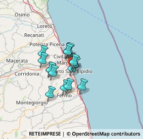 Mappa Via Basilicata, 63821 Porto Sant'Elpidio FM, Italia (9.016)