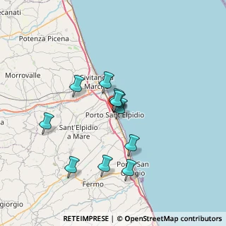 Mappa Via Monte Rosa, 63821 Porto Sant'Elpidio FM, Italia (5.87545)