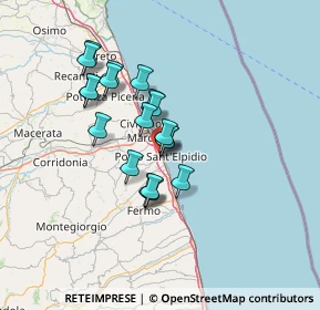 Mappa Via Monte Rosa, 63821 Porto Sant'Elpidio FM, Italia (11.00842)