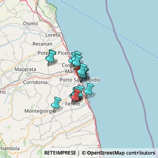Mappa Via Monte Amiata, 63821 Porto Sant'Elpidio FM, Italia (8.40333)