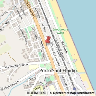 Mappa Via Umberto I, 642, 63821 Porto Sant'Elpidio, Fermo (Marche)