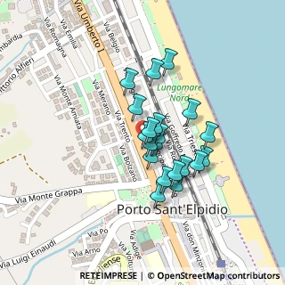 Mappa Via Umberto I - ang. Via Monte Rosa, 63821 Porto Sant'Elpidio FM, Italia (0.1615)