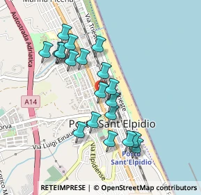 Mappa Via Monte Rosa, 63018 Porto Sant'Elpidio FM, Italia (0.44)