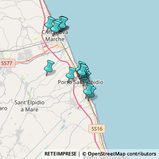 Mappa Via Umberto I - ang. Via Monte Rosa, 63821 Porto Sant'Elpidio FM, Italia (2.9475)
