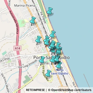 Mappa Via Umberto I - ang. Via Monte Rosa, 63821 Porto Sant'Elpidio FM, Italia (0.363)