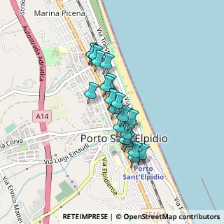 Mappa Via Umberto I - ang. Via Monte Rosa, 63821 Porto Sant'Elpidio FM, Italia (0.3315)