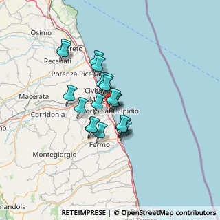 Mappa Via Miramare, 63821 Porto Sant'Elpidio FM, Italia (9.665)