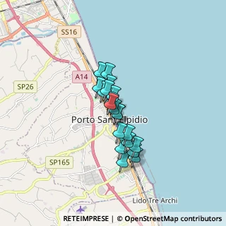 Mappa Via Miramare, 63821 Porto Sant'Elpidio FM, Italia (1.1045)