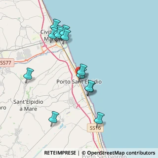 Mappa Via Miramare, 63821 Porto Sant'Elpidio FM, Italia (4.04769)