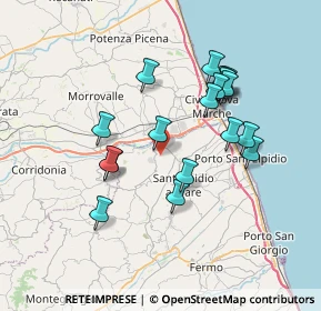 Mappa Strada Mostrapiedi II, 63811 Zona Industriale Brancadoro FM, Italia (6.78444)