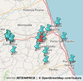 Mappa Strada Mostrapiedi II, 63811 Zona Industriale Brancadoro FM, Italia (8.43944)