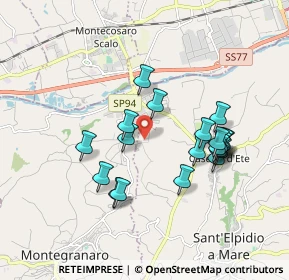 Mappa Strada Mostrapiedi II, 63811 Zona Industriale Brancadoro FM, Italia (1.7335)